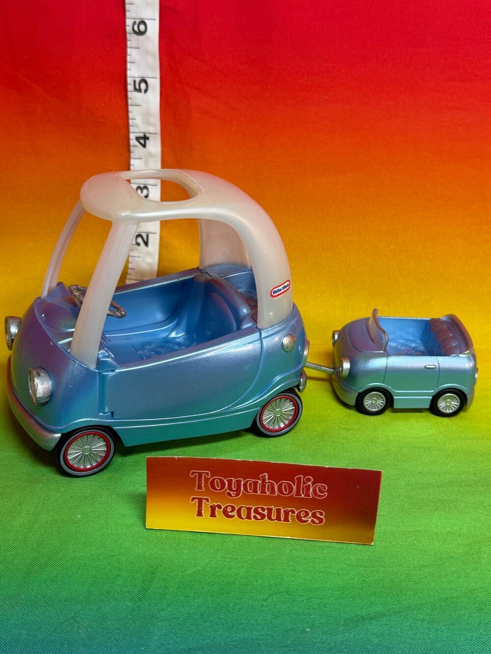 Little Tikes LOL Surprise Doll Furniture Blue Cozy Coupe Car & Pull-Behind Car
